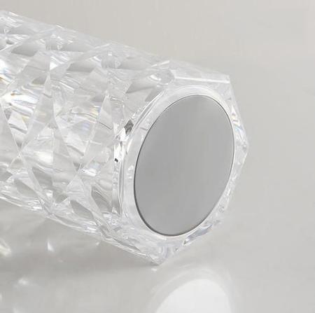 Imagem de Luminária Abajur Cristal LED Recarregável Touch USB 16 Cores Com Controle Remoto Para Mesa Quarto Decoração