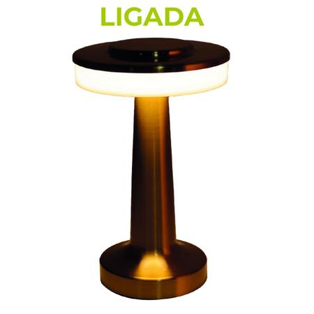 Imagem de Luminária / Abajur De Mesa Led Dimerizável Touch Sem Fio Luxo Elegante