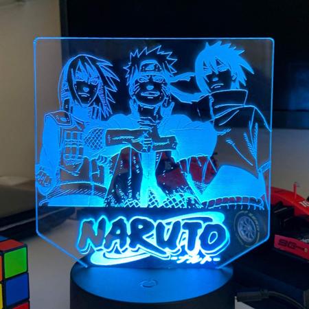 Luminaria Led 3d, Kakashi Rosto, Naruto, Anime, Geek, 16 Cores controle  remoto - Avelar Criações - Luminária Geek - Magazine Luiza