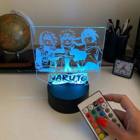 Luminária Led 3d Naruto Nuvem Abajur 16 Cores + Controle - 3D Fantasy -  Luminária - Magazine Luiza