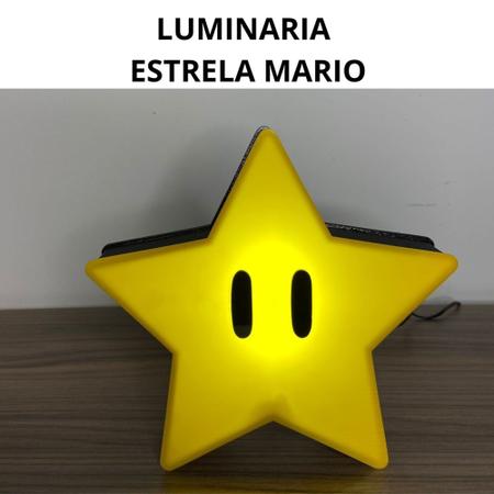Imagem de Luminaria abajur Estrela Super Mario Geek