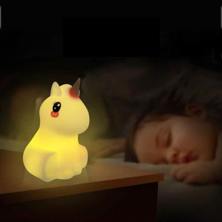 Imagem de Luminária Abajur Led Infantil Unicórnio Sem Fio Pet Light