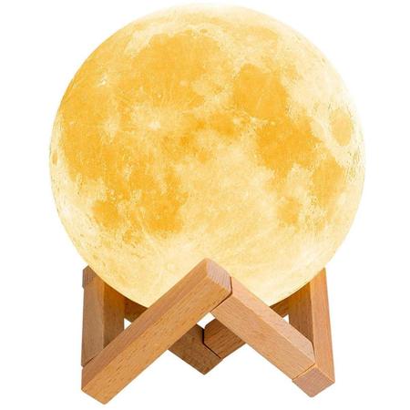 Imagem de Luminária Abajur Lua 3D Umidificador Aromático Iluminação