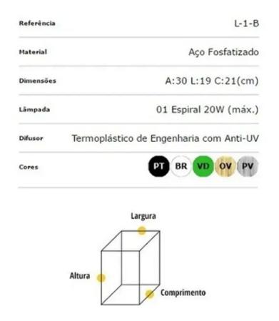 Imagem de Luminária Arandela Colonial Externa Sextavada Ideal L1b