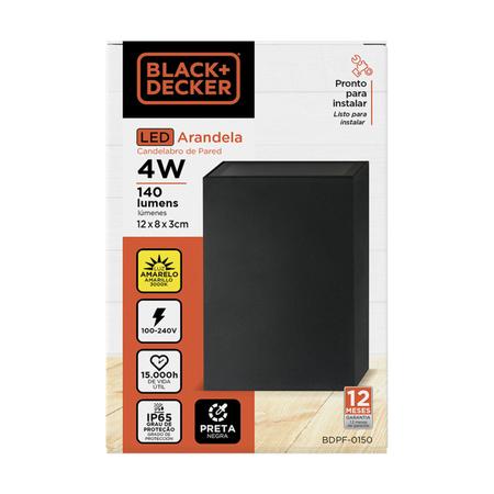 Imagem de Luminária Arandela LED Black+Decker Preto BDPF-0150-01