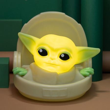 Imagem de Luminária Baby Yoda Grogu Usare com Lâmpada LED Personagem Mandalorian Universo Star Wars 