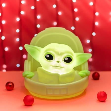 Imagem de Luminária Baby Yoda Grogu Usare com Lâmpada LED Personagem Mandalorian Universo Star Wars 