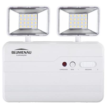 Imagem de Luminaria Bloco Emergencia Led 2200 Lumens 2 Faróis Direcionáveis Blumenau Iluminação