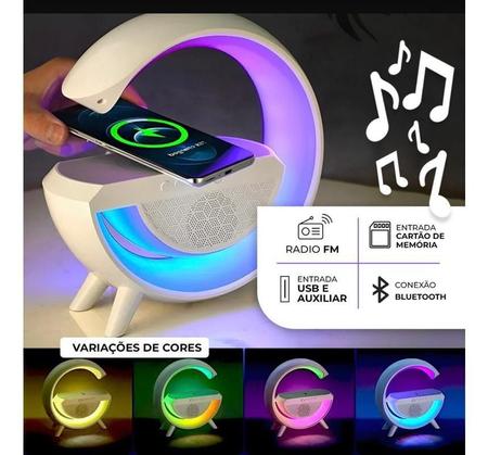 Imagem de Luminária Caixa De Som E Carregador De Indução G Speaker