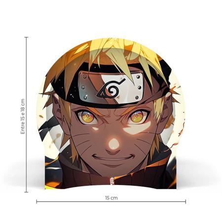 Luminária Circular - Anime Naruto Rosto - ShopC - Luminária