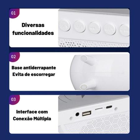 Luminária Conectividade Bluetooth Rgb G Speaker Indução - Oi Vida Imagem de Luminária Conectividade Bluetooth Rgb G Speaker Indução