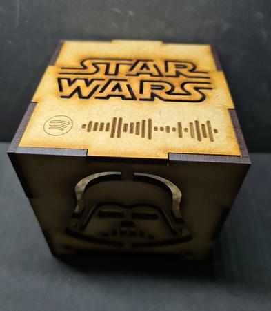 Imagem de Luminária Cubo Mini Star Wars Darth Vader Yoda Spotify Code