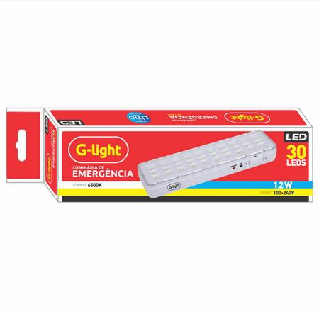 Imagem de Luminária de Emergência 30 LEDS Glight 1,2W 6000K