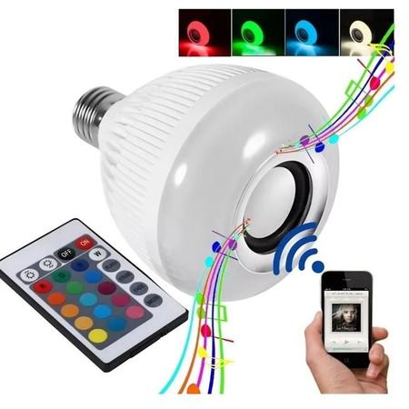Imagem de Luminária de LED Colorido Musical com Bluetooth Wireless 12W Com Bocal