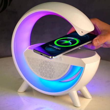 Imagem de Luminária De Mesa Abajur G Speaker Smart Bluetooth Com Som