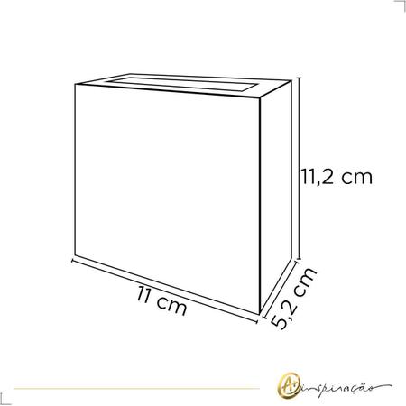 Imagem de Luminária De Parede Arandela Quadrado Facho Duplo 1Xg9