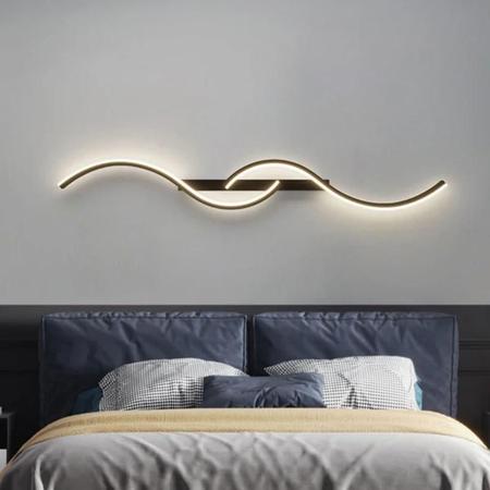 Imagem de Luminária de Parede LED Minimalista Moderna - Ideal para Quarto, Sala e Cabeceira