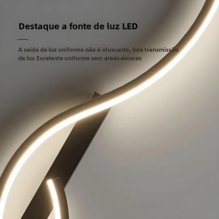 Imagem de Luminária de Parede LED Minimalista Moderna - Ideal para Quarto, Sala e Cabeceira