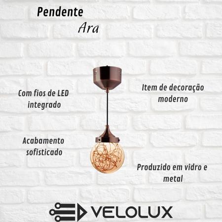 Luminária de Teto LED Pendente Ara Decorativo 5W - Taschibra Imagem de Luminária de Teto LED Pendente Ara Decorativo 5W - Taschibra