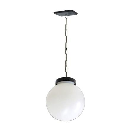 Luminária Globo de Teto Alumínio Fundido Preto 30x20cm - Ouro Minas Imagem de Luminária Globo de Teto Alumínio Fundido Preto 30x20cm