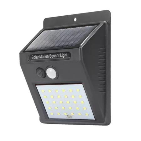 Imagem de Luminária Lâmpada Arandela Solar 30 Leds 6W Sensor Presença