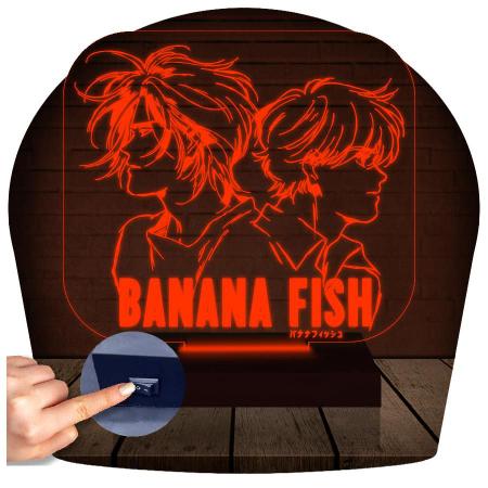 Imagem de Luminária Led 3D Banana Fish Abajur