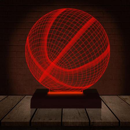 Imagem de Luminária Led 3d  Basquete Bola  Abajur