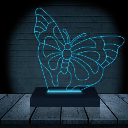 Imagem de Luminária Led 3d  Borboleta  Abajur  4 Presente Criativo Decoração