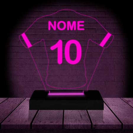 Luminária Led 3d Camisa Time Futebol Abajur - 3D Fantasy Imagem de Luminária Led 3d Camisa Time Futebol Abajur