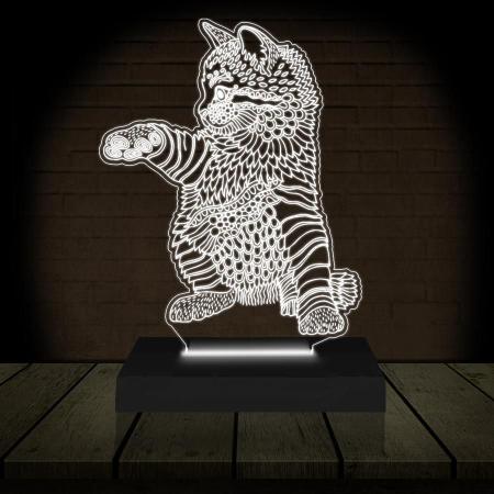 Imagem de Luminária Led 3D Gato Abajur 8