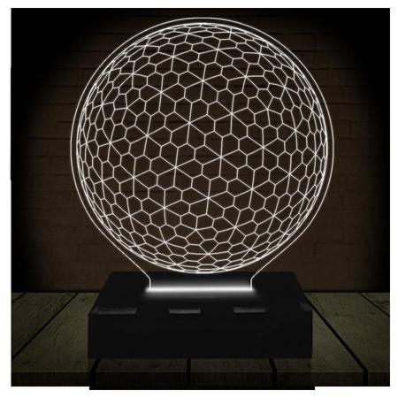 Imagem de Luminária Led 3D Globo Esfera Abajur 1