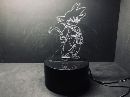 Luminária Led 3d, Goku Super Sayajin 3,16 Cores + controle, Dragon Ball Z,  desenho em Promoção na Americanas