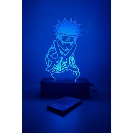 Luminaria Led 3d, Kakashi Rosto, Naruto, Anime, Geek, 16 Cores controle  remoto - Avelar Criações - Luminária Geek - Magazine Luiza