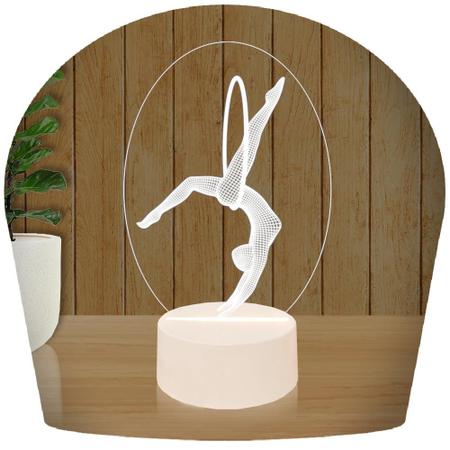 Luminária Led 3d Pilates Abajur 2 - 3D Fantasy Imagem de Luminária Led 3d Pilates Abajur 2