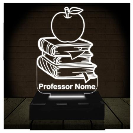 Luminária Led 3d Professora Professor Abajur - 3D Fantasy Imagem de Luminária Led 3d Professora Professor Abajur