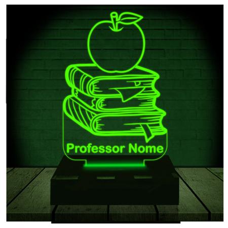 Luminária Led 3d Professora Professor Abajur - 3D Fantasy Imagem de Luminária Led 3d Professora Professor Abajur