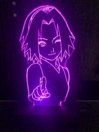 Luminaria Led 3d, Kakashi Rosto, Naruto, Anime, Geek, 16 Cores controle  remoto - Avelar Criações - Luminária Geek - Magazine Luiza