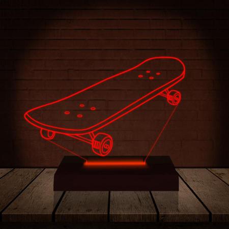 Imagem de Luminária Led 3d  Skate Skatista  Abajur  2