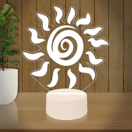 Imagem de Luminária Led 3d  Sol Sistema Solar  Abajur Presente Criativo Decoração