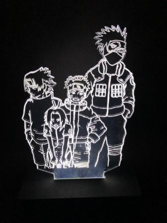 Luminaria Led 3d, Kakashi Rosto, Naruto, Anime, Geek, 16 Cores