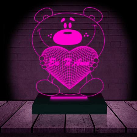 Luminária Led 3d Ursinho Urso Abajur 9 - 3D Fantasy Imagem de Luminária Led 3d Ursinho Urso Abajur 9