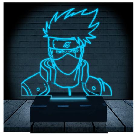 Abajur De Mesa De Led Naruto Kakashi Perfil