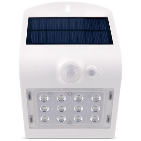 Imagem de Luminária LED Arandela Solar Sensor Presença Acendimento Automático 1,5W 6500K 220 Lúmens Luz Branca