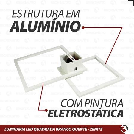 Imagem de Luminária LED Duplo Zenite - 62w, Branco Fosco