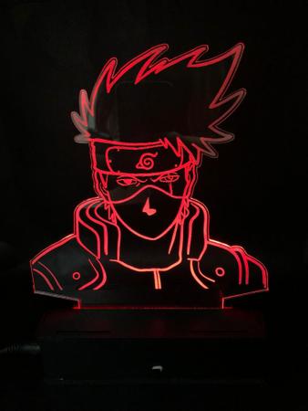 Abajur De Mesa De Led Naruto Kakashi Perfil