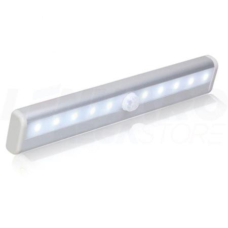 Imagem de Luminária LED s/ Fio Sensor de Luminosidade e Presença p/ Cozinhas, Armários, Gavetas - 19 cm - Branco Quente - LMS-LS3201
