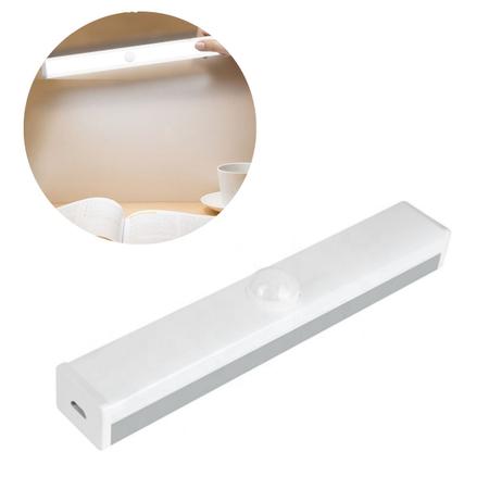 Imagem de Luminária Led Sem Fio Sensor Presença Movimento Luz de Emergência Closets Armários Nichos Recarregável USB