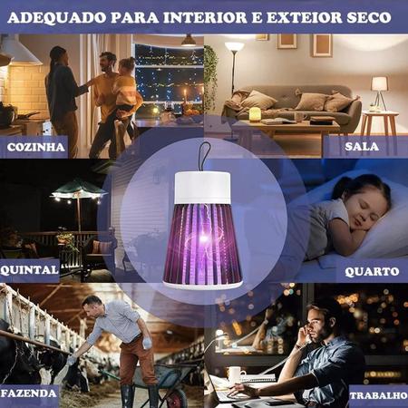 Imagem de Luminária Mata Mosquitos Armadilha Eletrônica Led Uv Bivolt