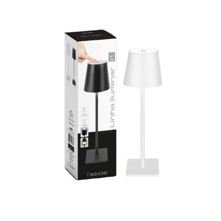 Imagem de Luminária Mesa Abajur Led Touch Sem Fio 3 Opções Iluminação