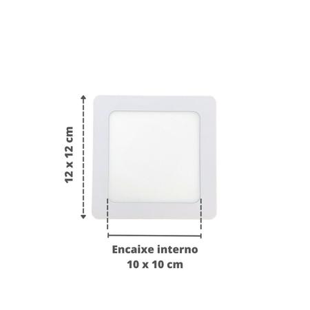 Imagem de Luminária Painel Plafon Led 3W Quadrado ou Redondo Embutir Luz Quente 3000K com reator driver